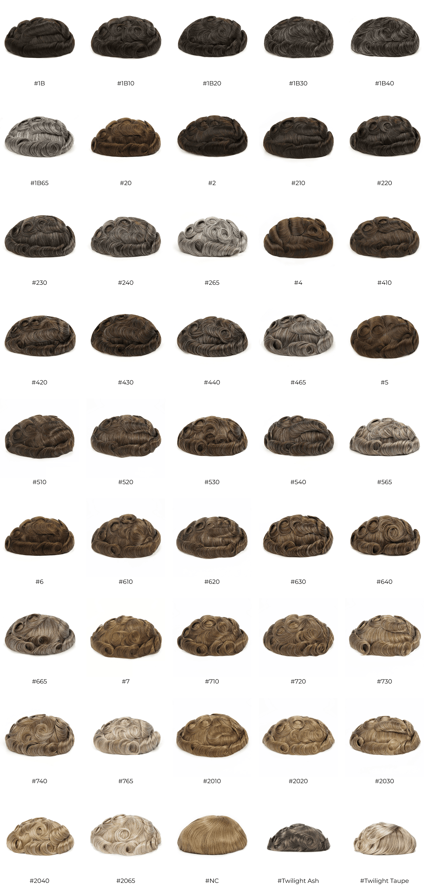 European Human Hair Colors Web
