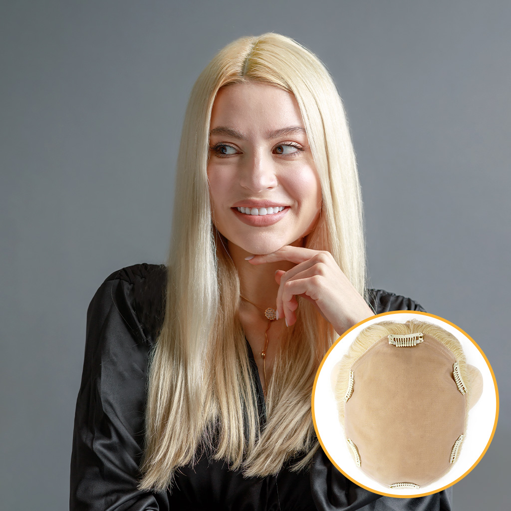 Clip-in Silk Top Human Hair Topper for Women Wholesale