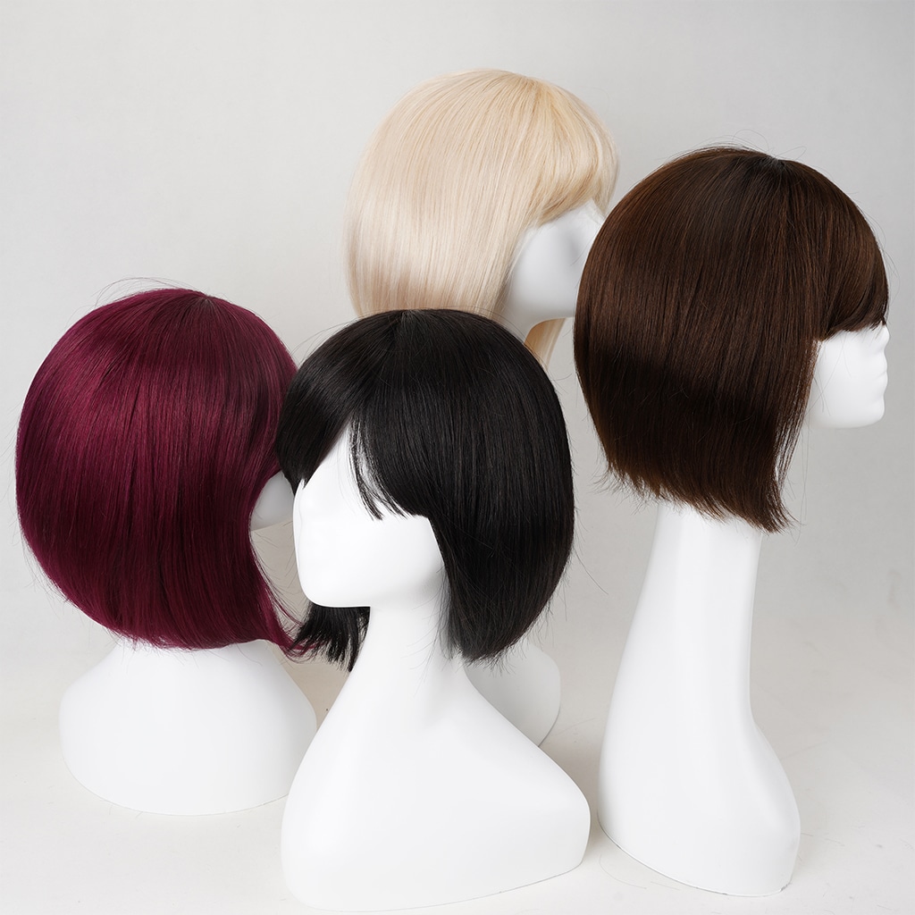 Black Blonde Bob Wig With Bangs Wholesale