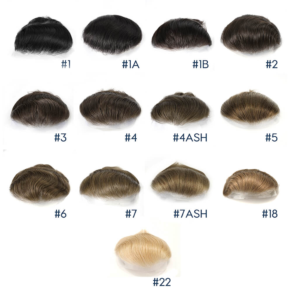 Frontal Hairpiece for Men's Larger Receding Hairline
