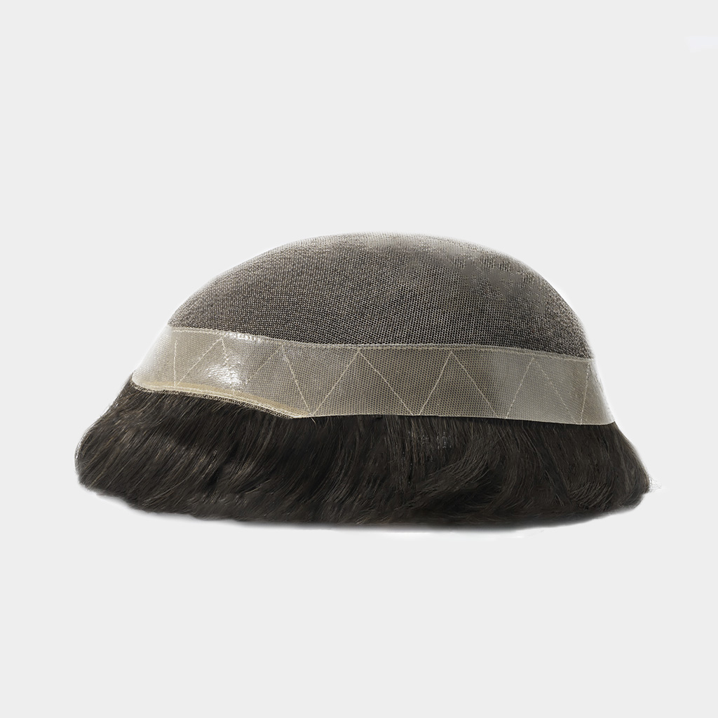 Men's Lace Toupee With NPU Perimeter in Stock Wholesale