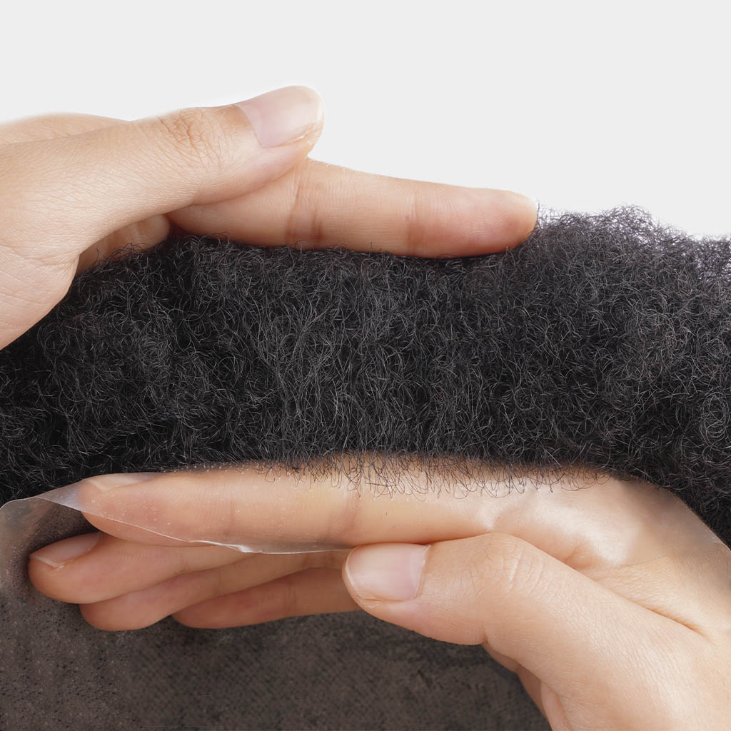 HS1-AFRO Wholesale Men's Hair Unit Stock Skin Base Afro Toupee from newtimes hair