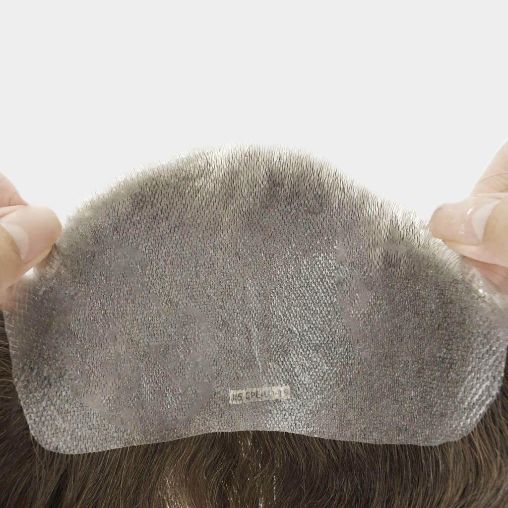 7×4 Men's Frontal Hairpiece for Wider Receding Hairlines