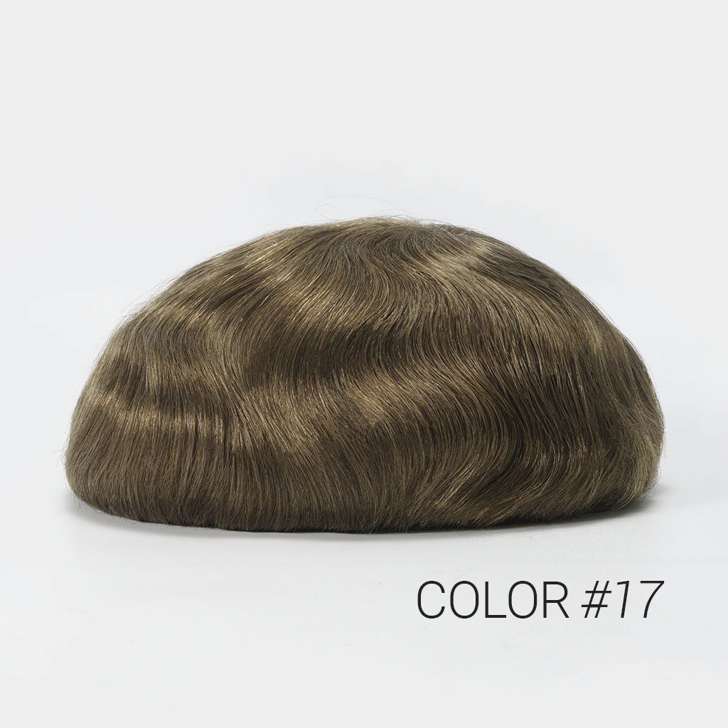 0.03mm Ultra Thin Skin Men's Hair Systems With V-looped Human Hair
