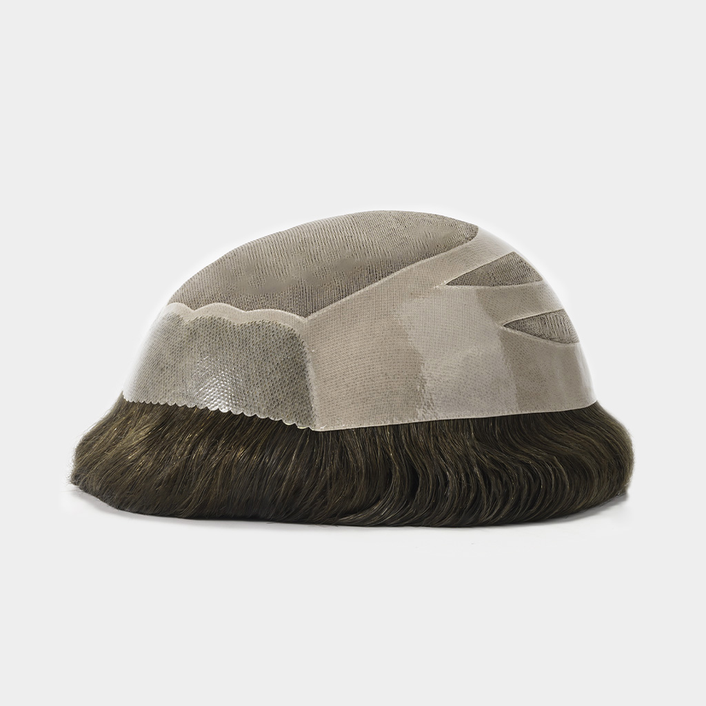 Monofilament Hair System Realistic High Quality Stock Toupee