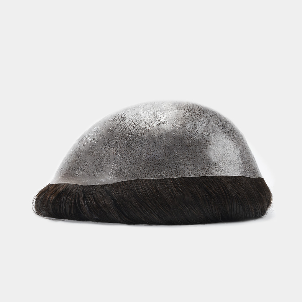 Injected Thin Skin Hairpieces for Men With European Virgin Hair