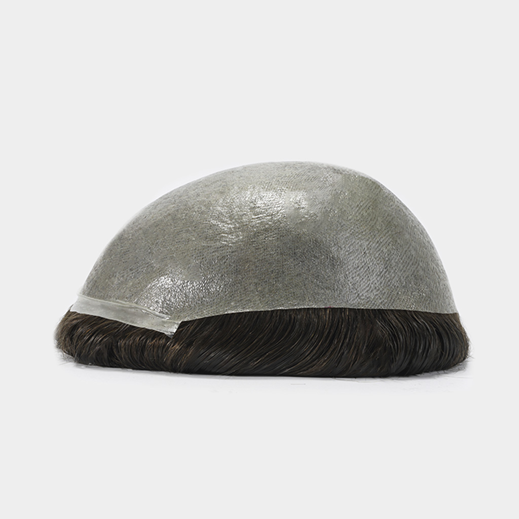 0.06mm Thin Skin Toupee Wholesale with 90% Density