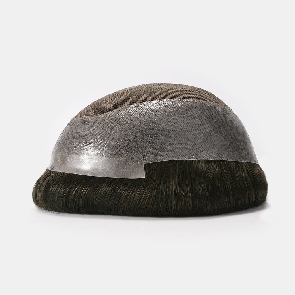 Swiss Lace Hair System Toupee With a Wider PU Perimeter