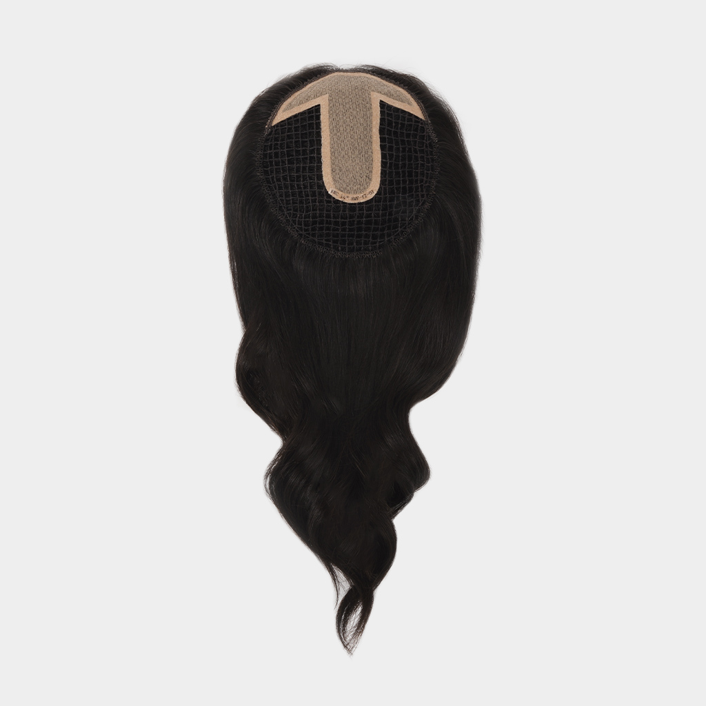 Fishnet Hair Topper With Silk Top
