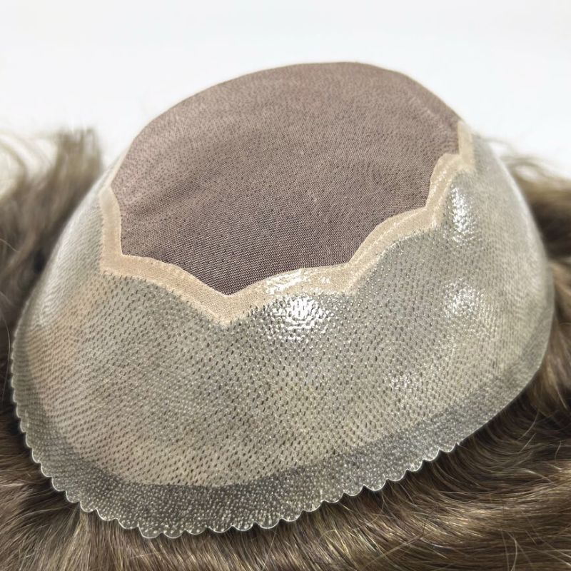 Fine Mono Hair System with Poly around and Scallop Front