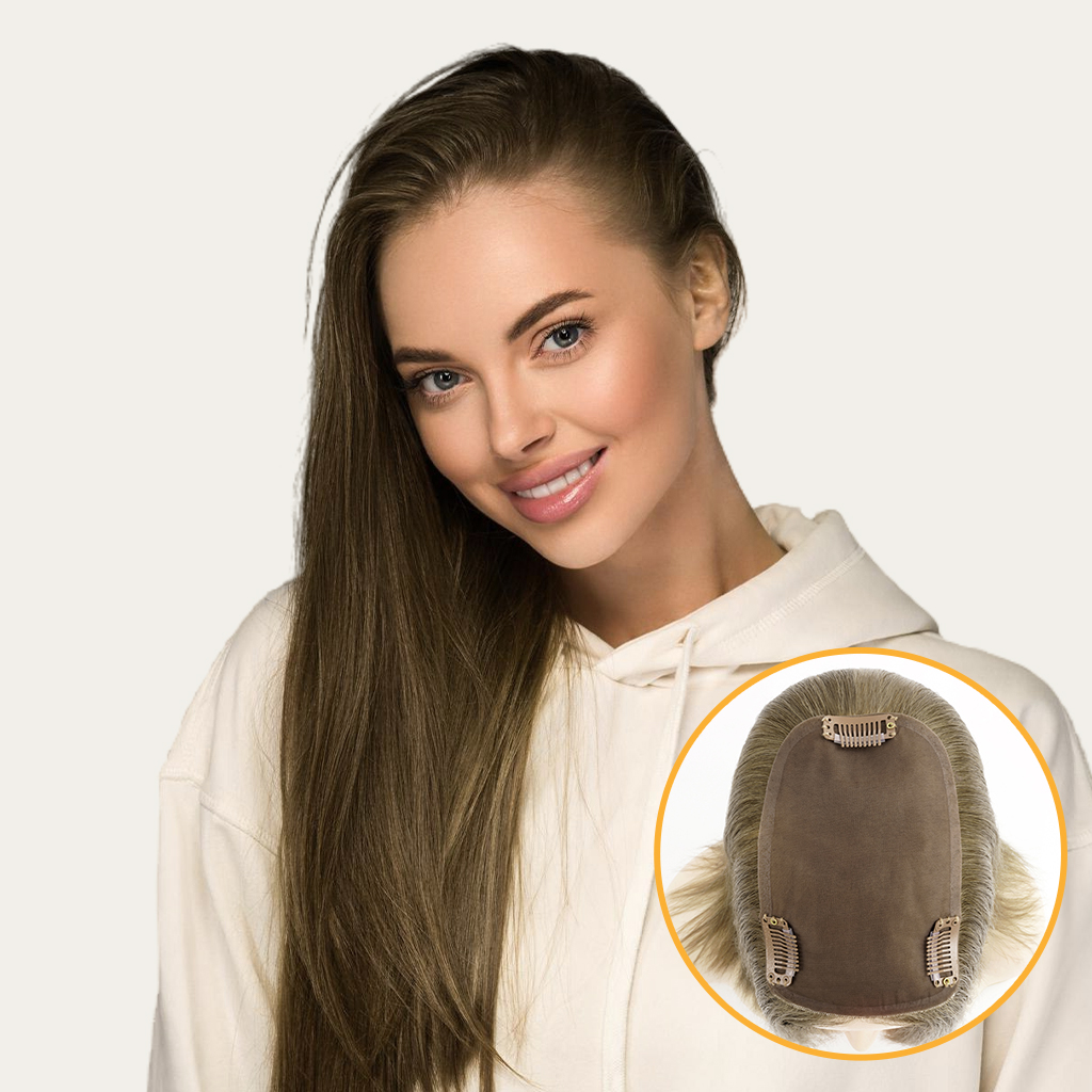 Full Cuticle Remy Hair Topper With Mono Base